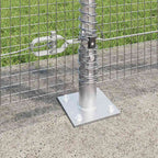 Recinzione Metallica Saldata con Pali e Base in Cemento 25 x 1,2 m