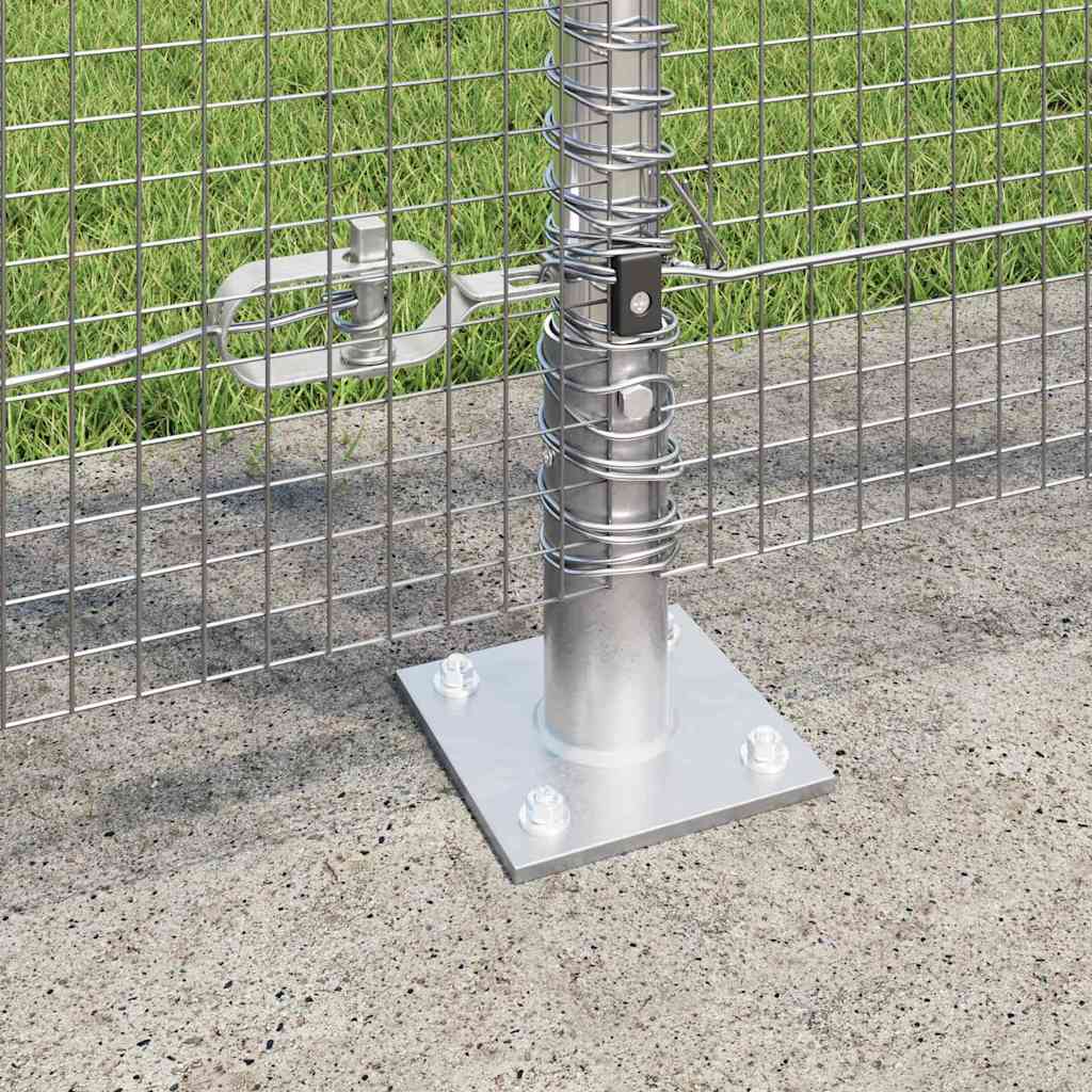 Recinzione Metallica Saldata con Pali e Base in Cemento 25 x 1,2 m