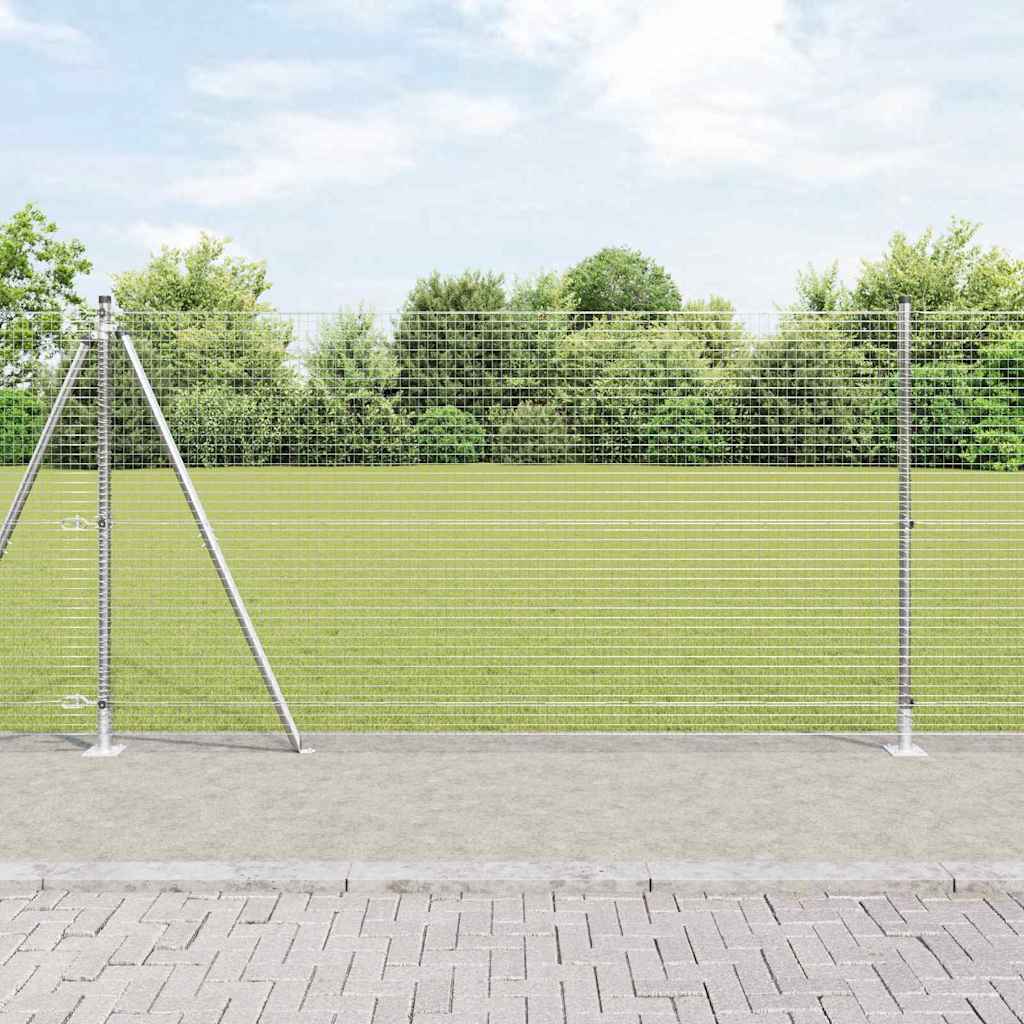 Recinzione Metallica Saldata con Base in Cemento 25 x 1,2 m