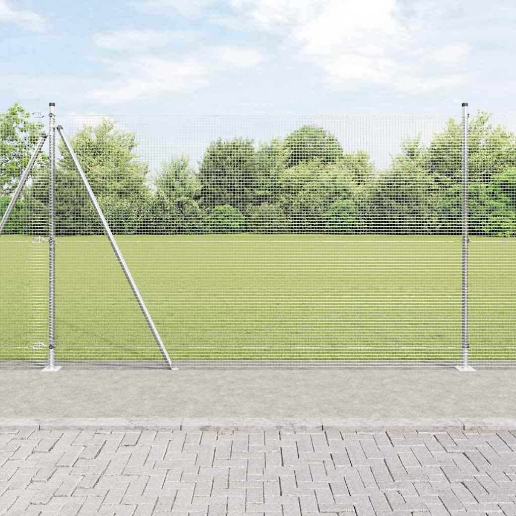 Recinzione Metallica Saldata con Base in Cemento 25x1,5 m