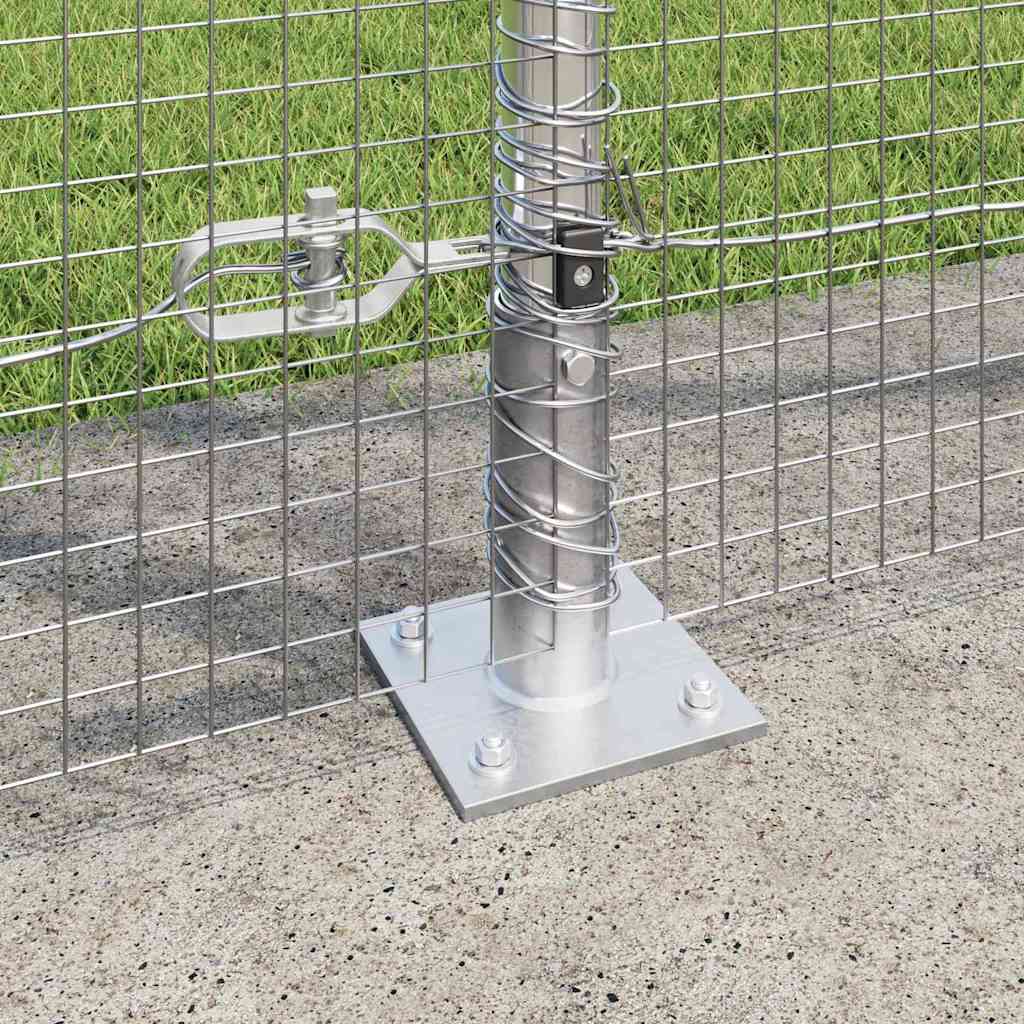 Recinzione Metallica Saldata con Pali e Base in Cemento 25 x 1,5 m