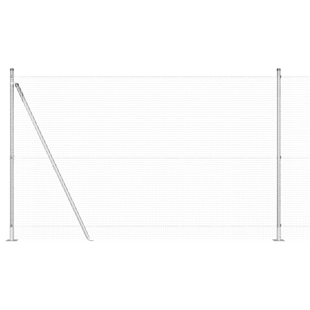 Recinzione Metallica Saldata con Pali e Base in Cemento 25 x 1,5 m