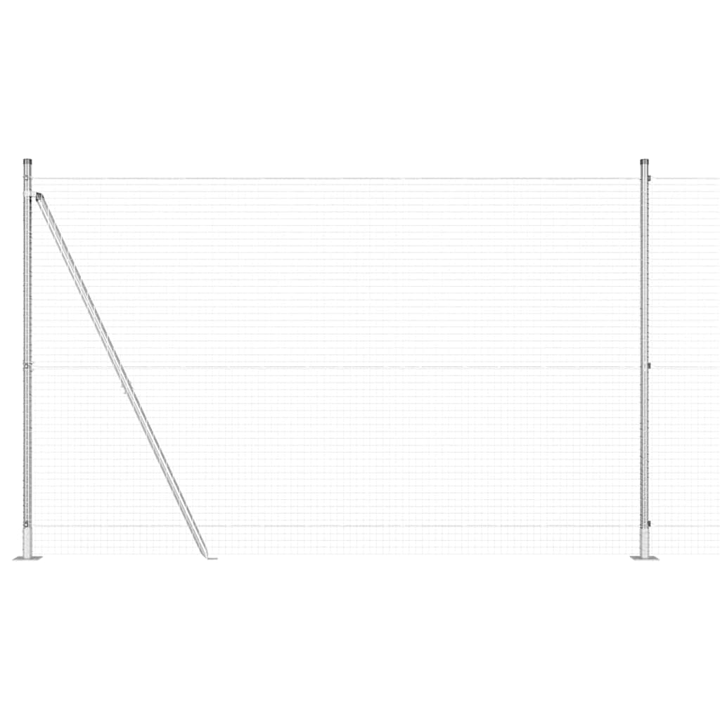 Recinzione Metallica Saldata con Base in Cemento 25 x 1,5 m