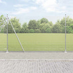 Recinzione Metallica Saldato in Acciaio Zincato 25 x 1,6 m con Base in Cemento