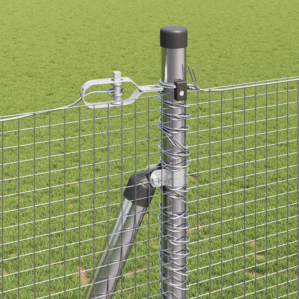 Recinzione Metallica Saldata con Pali e Base in Cemento 25 x 1,6 m