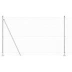 Recinzione Metallica Saldato in Acciaio Zincato 25 x 1,6 m con Base in Cemento