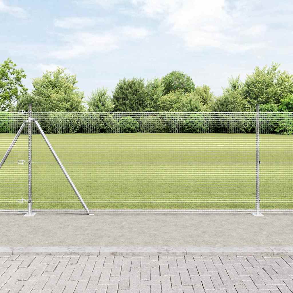 Recinzione Metallica Saldata con Base in Cemento 50 x 0,8 m