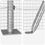 Recinzione Metallica Saldata in Acciaio Zincato 50 x 1,2 m con Base in Cemento