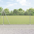 Recinzione Metallica Saldata in Acciaio Zincato 50 x 1,2 m con Base in Cemento