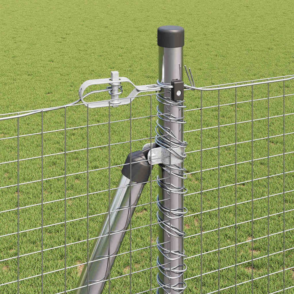 Recinzione Metallica Saldato con Base in Cemento 50 x 1,5 m
