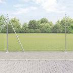 Recinzione Metallica Saldata in Acciaio Zincato 50 x 1,6 m con Base in Cemento