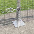 Recinzione Metallica Saldato in Acciaio Zincato con Base in Cemento 100x0,5 m