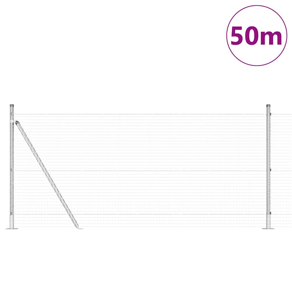 Recinzione Metallica Saldato con Base in Cemento 100 x 0,8 m