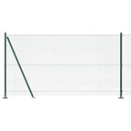 Recinzione Metallica Saldata in Acciaio PVC Verde 10 x 1,2 m con Base in Cemento