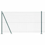 Recinzione Metallica Saldata in Acciaio PVC 10x1,2 m con Base in Cemento