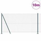 Recinzione Metallica Saldata in Acciaio PVC 10x1,2 m con Base in Cemento