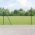 Recinzione Metallica Elettrosaldata con Pali e Base in Cemento 10x1,4m