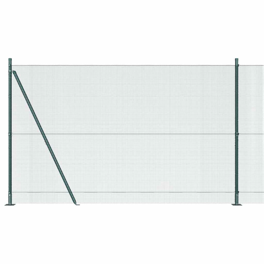 Recinzione Metallica Saldato con Base in Cemento 10x1,5m