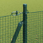 Recinzione Metallica Saldato con Base in Cemento 10 x 1,5 m - Acciaio Rivestito PVC Verde