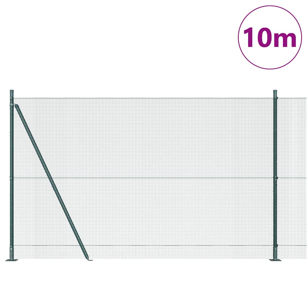 Recinzione Metallica Saldato con Base in Cemento 10 x 1,6 m