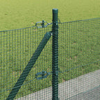 Recinzione Metallica Saldata con Base in Cemento 25x0,5 m - Verde