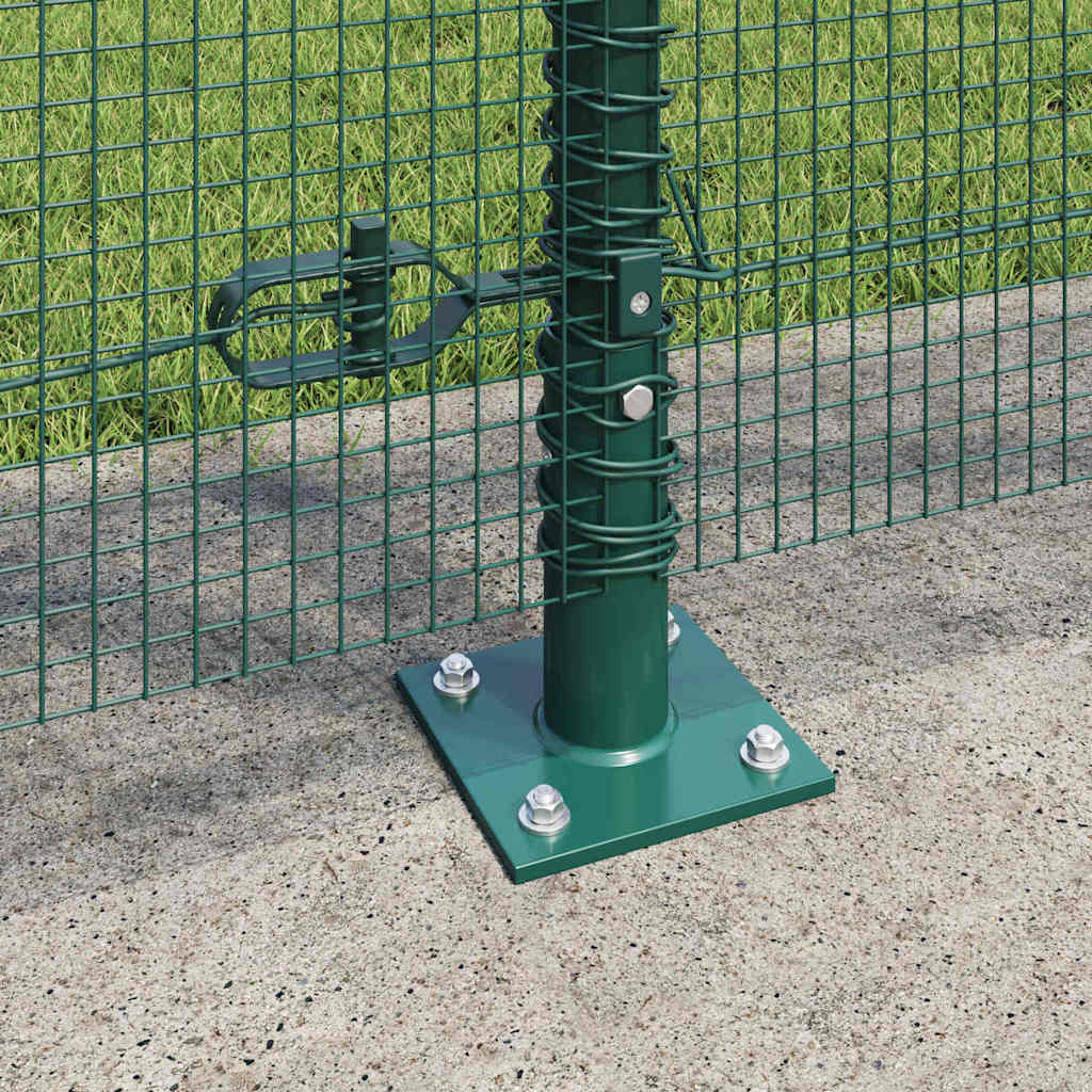 Recinzione Metallica Saldata con Pali e Base in Cemento 25 x 1,2 m