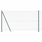 Recinzione Metallica Saldata con Pali e Base in Cemento 25 x 1,2 m Verde