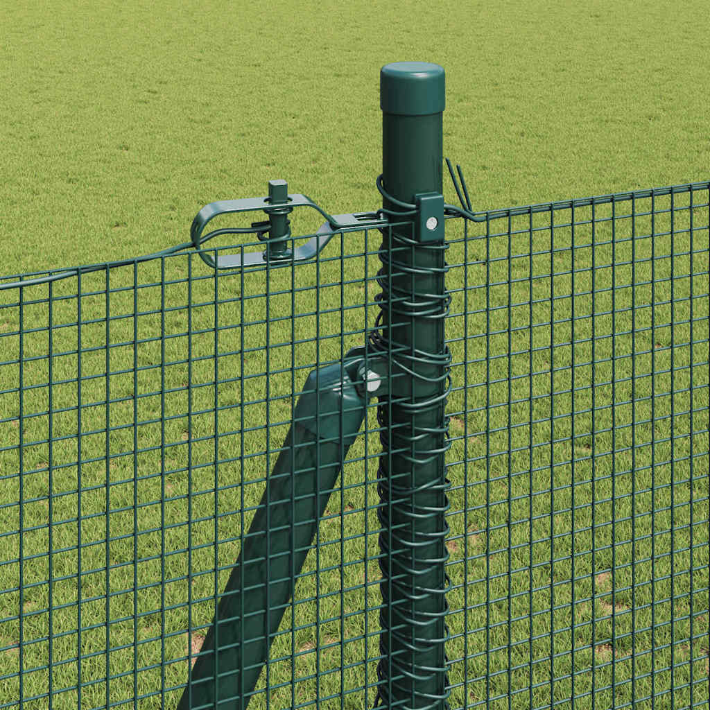 Recinzione Metallica Saldata con Pali in Acciaio e Base in Cemento 25x1,4m
