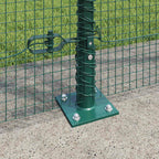 Recinzione Metallica Saldata con Pali e Base in Cemento 25x1,4 m