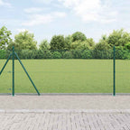 Recinzione Metallica Saldato con Base in Cemento 50 x 1 m Verde