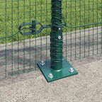 Recinzione Metallica Saldata Verde con Base in Cemento 50 x 1 m
