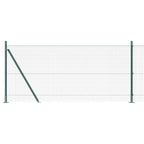 Recinzione Metallica Saldato Verde 50 x 1 m con Base in Cemento