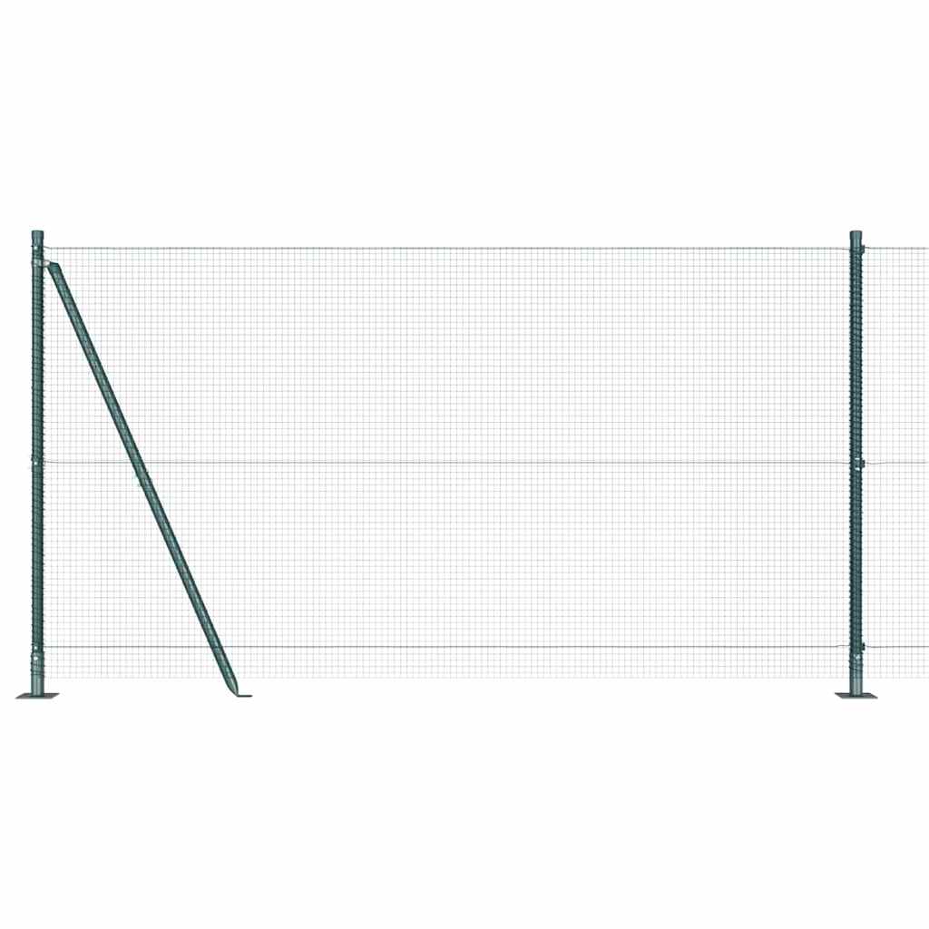 Recinzione Metallica Saldata con Pali e Base in Cemento 50 x 1,2 m