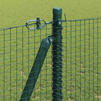 Recinzione Metallica Saldata Verde 50 x 1,2 m con Pali e Base in Cemento