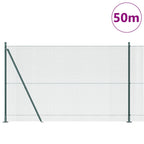 Recinzione Metallica Saldata 50 x 1,4 m con Pali e Base in Cemento
