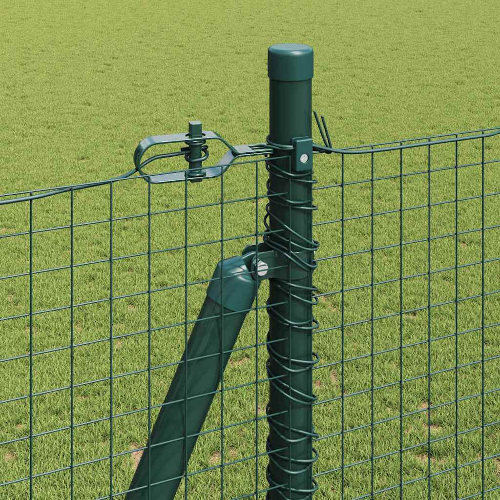 Recinzione Metallica Elettrosaldata 50x1,4 m con Base in Cemento - Verde