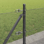 Recinzione Metallica Saldata in Acciaio con Base in Cemento 10x0,4m