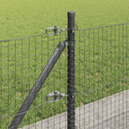 Recinzione Metallica Saldata in Acciaio PVC 10 x 0,4 m con Base in Cemento