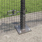 Recinzione Metallica Saldato con Base in Cemento 10x0,6m