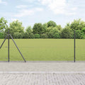 Recinzione Metallica Saldata con Pali e Base in Cemento 10 x 0,8 m