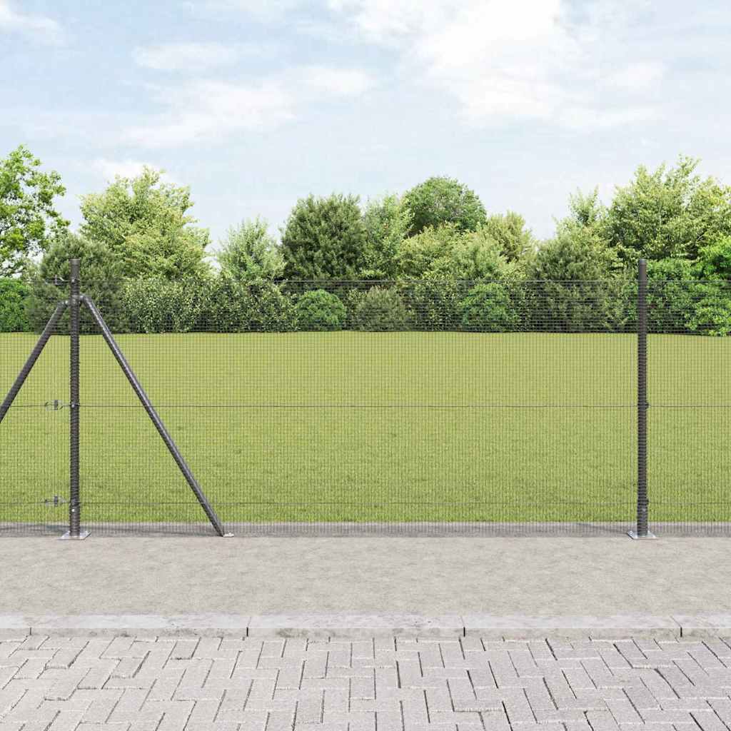 Recinzione Metallica Saldata con Base in Cemento 10x1m