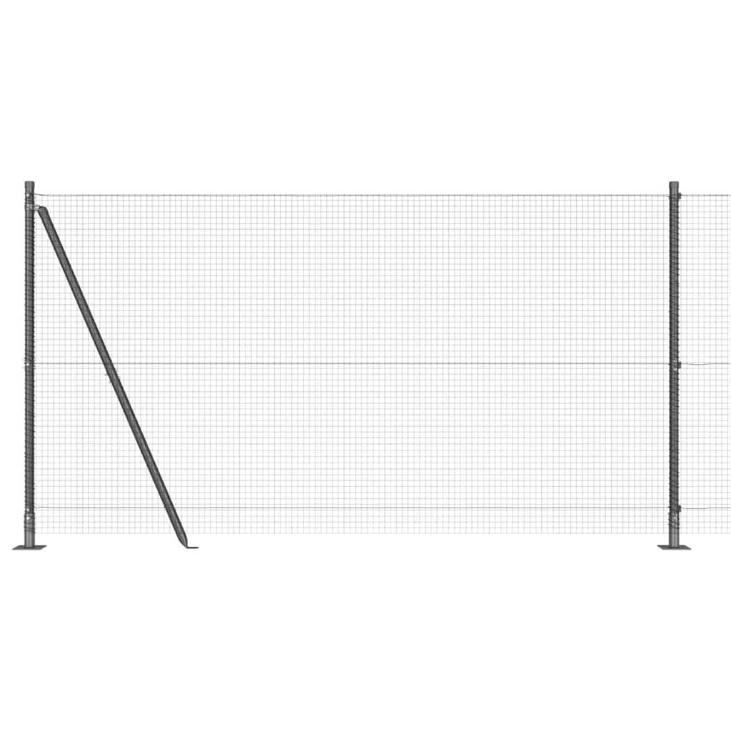 Recinzione Metallica Saldata con Base in Cemento 10 x 1,2 m