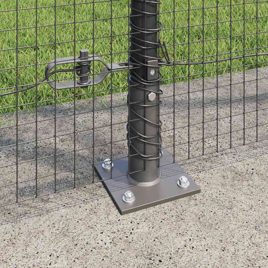 Recinzione Metallica Saldato con Base in Cemento 10 x 1,5 m