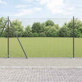 Recinzione Metallica Saldato in Acciaio PVC 10x1,6 m con Base in Cemento