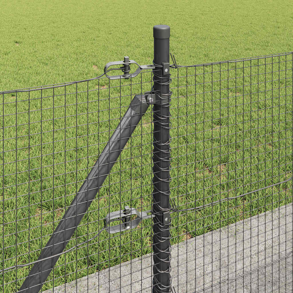 Recinzione Metallica Saldata con Base in Cemento 25x0,5 m