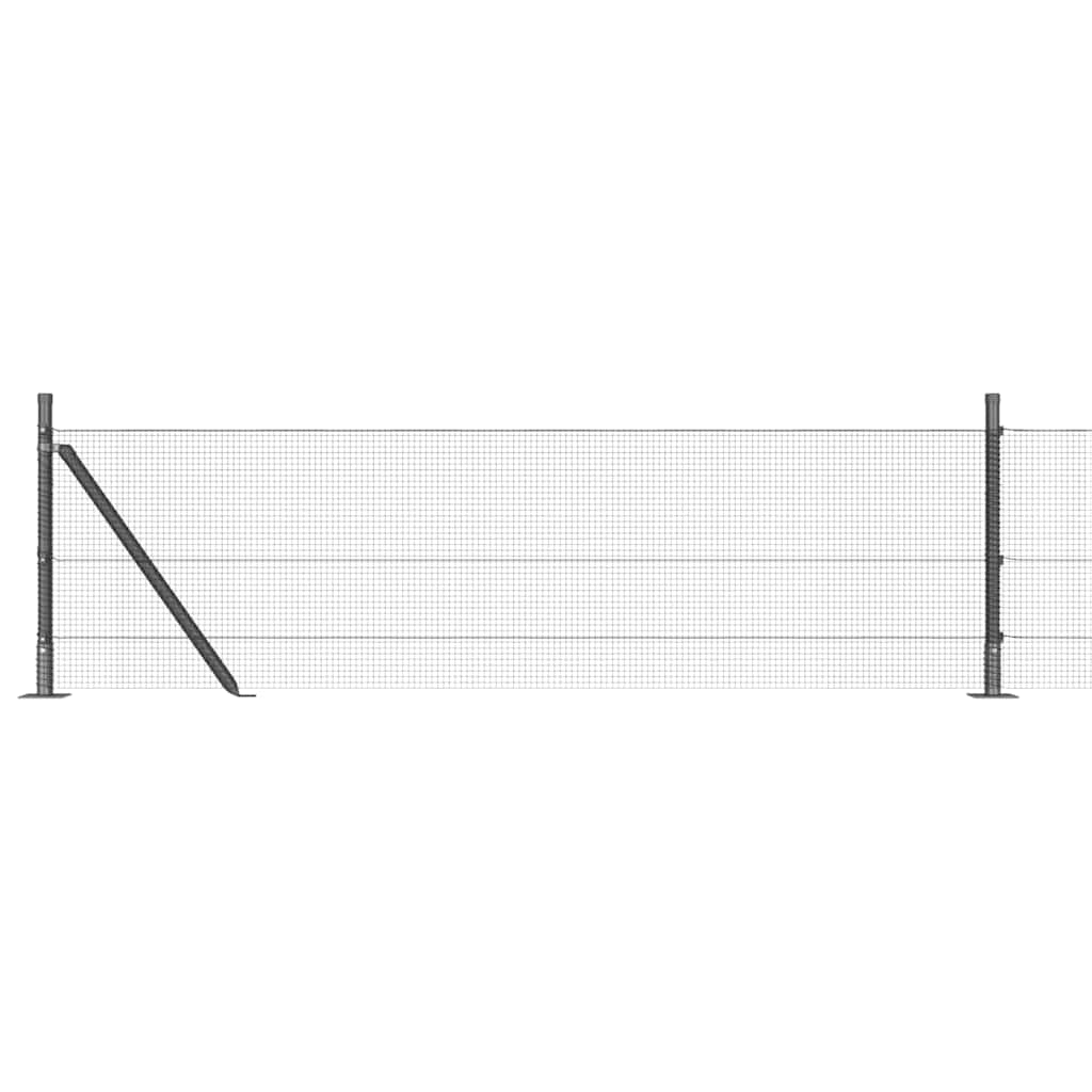 Recinzione Metallica Saldato con Base in Cemento 25 x 0,6 m