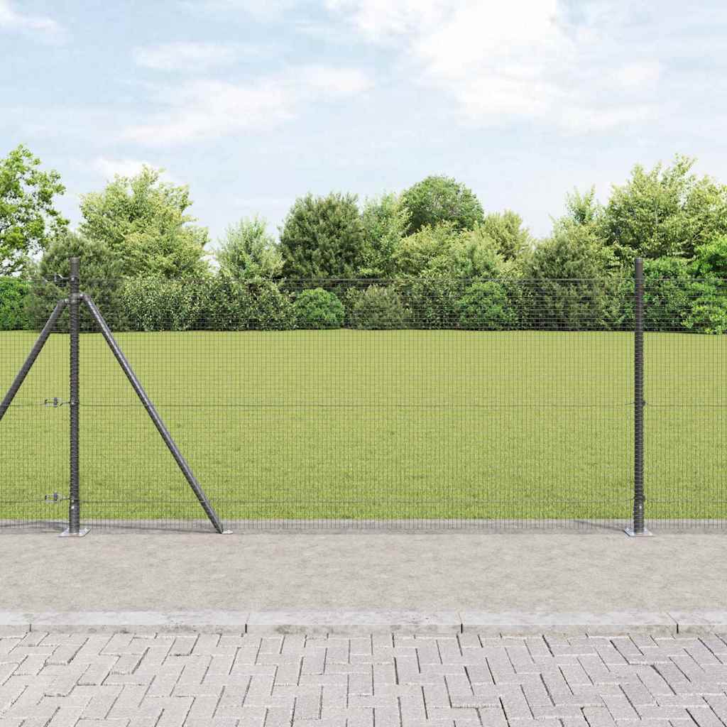 Recinzione Metallica Saldata con Base in Cemento 25 x 0,8 m