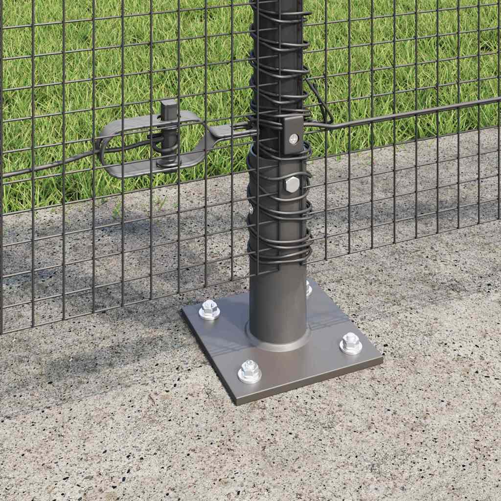 Recinzione Metallica Saldata con Base in Cemento 25 x 1,2 m