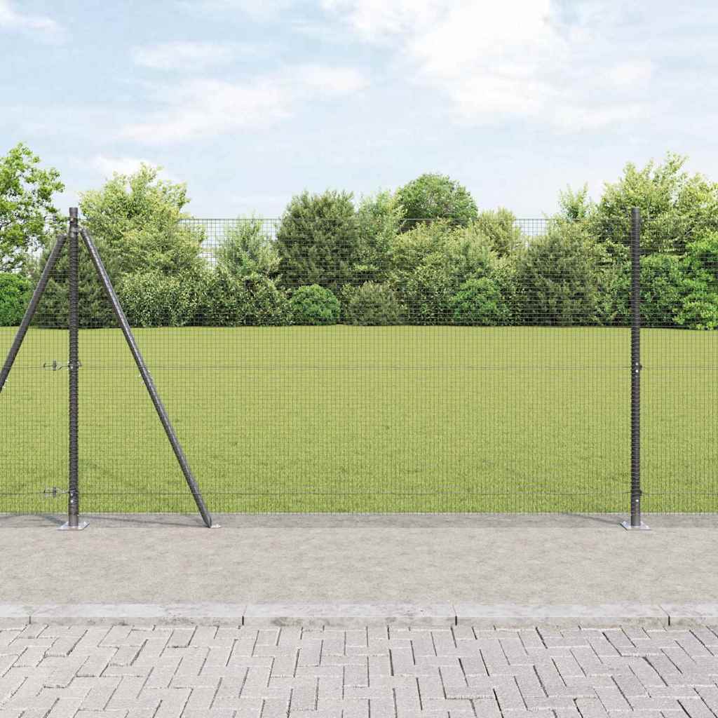Recinzione Metallica Saldata con Base in Cemento 25 x 1,2 m