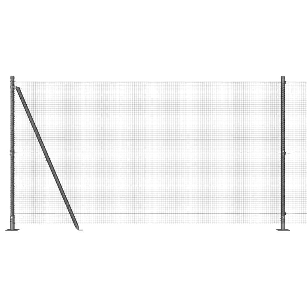 Recinzione Metallica Saldata con Base in Cemento 25 x 1,2 m